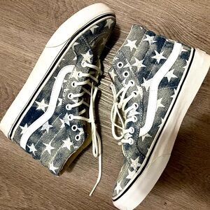 Brand new vans denim old school sz 7 woman’s or 5.5 boys